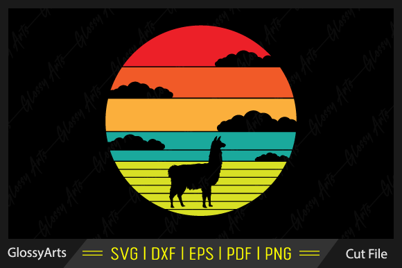 Llama Alpaca Retro Svg Printable File Review