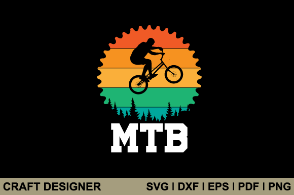 MTB Vintage Retro Svg Printable Cut File
